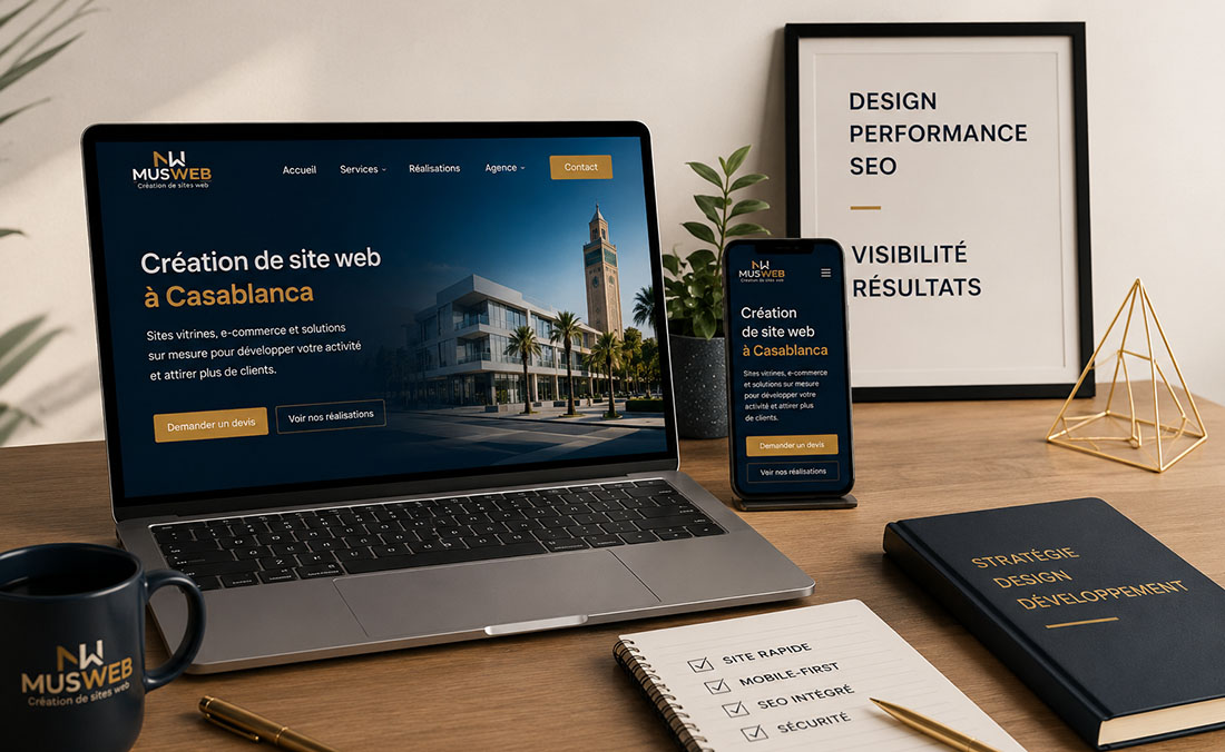 Création de site web à Casablanca optimisé pour Google, SEO et performance