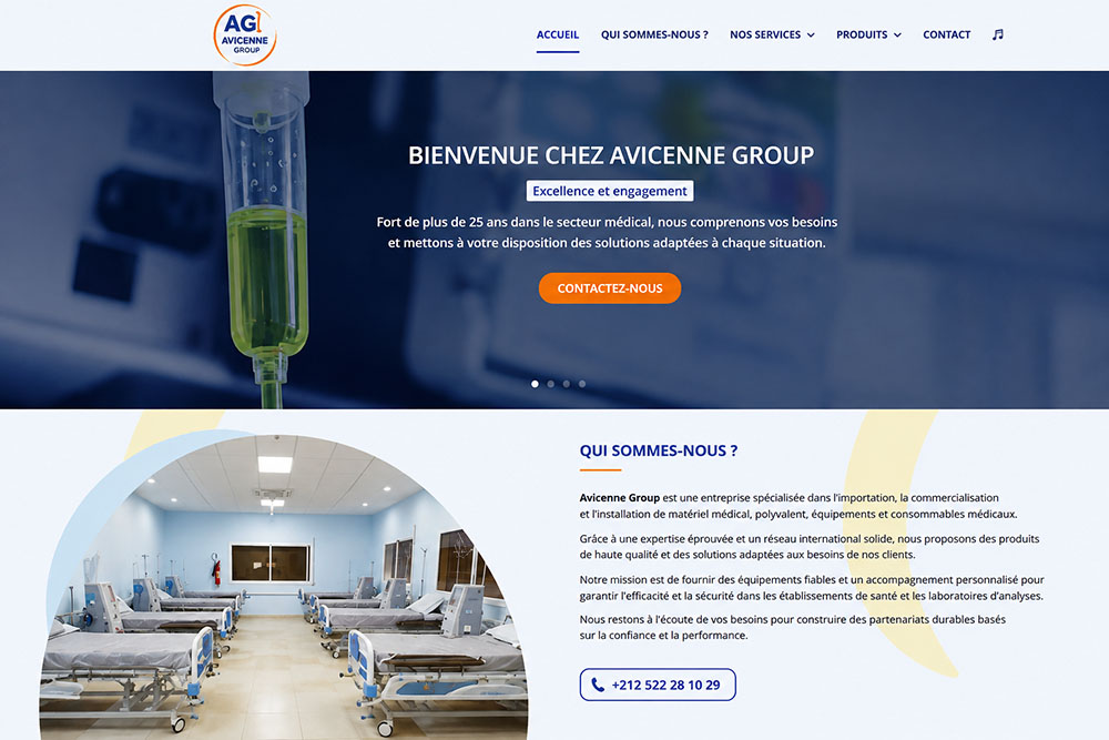 Création de site web pour Avicenne Group