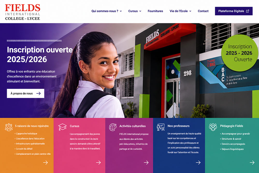 Création de site web pour Acting Institute à Casablanca