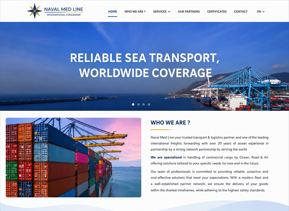 Création de site web pour Naval Medline