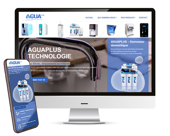 Création de Site Web Agua plus maroc - Agence à Casablanca