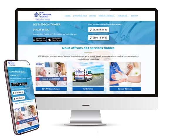 Création de Site Web sos a domicile casablanca maroc