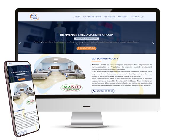 Creation site web Avicenne group à casablanca
