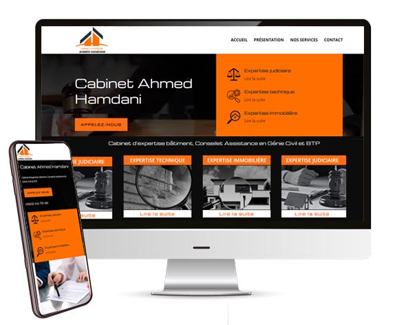 Création site web Cabinet Hamdani Expertise à casablanca
